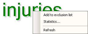 Findings Cloud - Right click