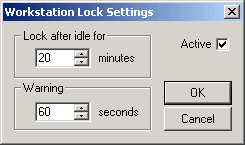 Workstation Lock Settings