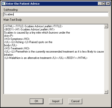 Creating your own Patient Information Leaflets (PILs)