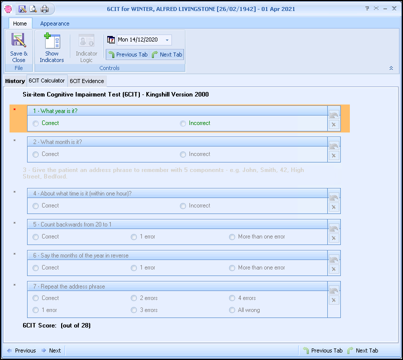 6CIT Calculator