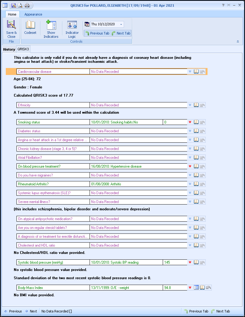 QRISK3 CVD Risk Calculator   Calculator Qrisk3 