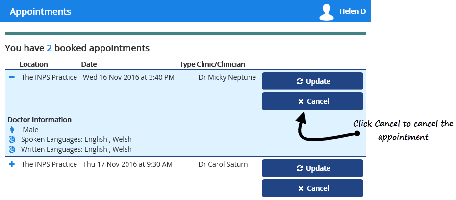 How do I cancel an Appointment?